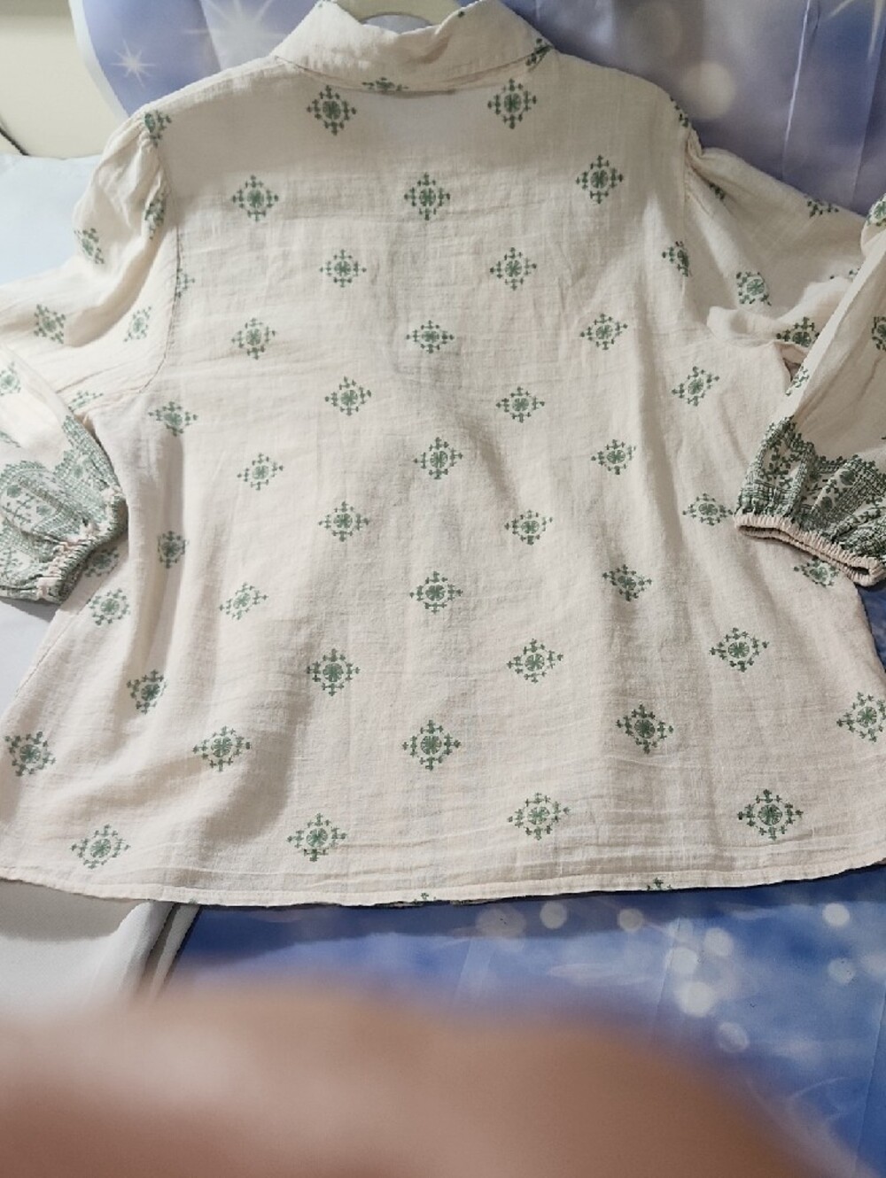 Francesca Bettini Made In Italy, Button-Down Shirt 100% Cotton Linen Blend - Picture 8 of 11